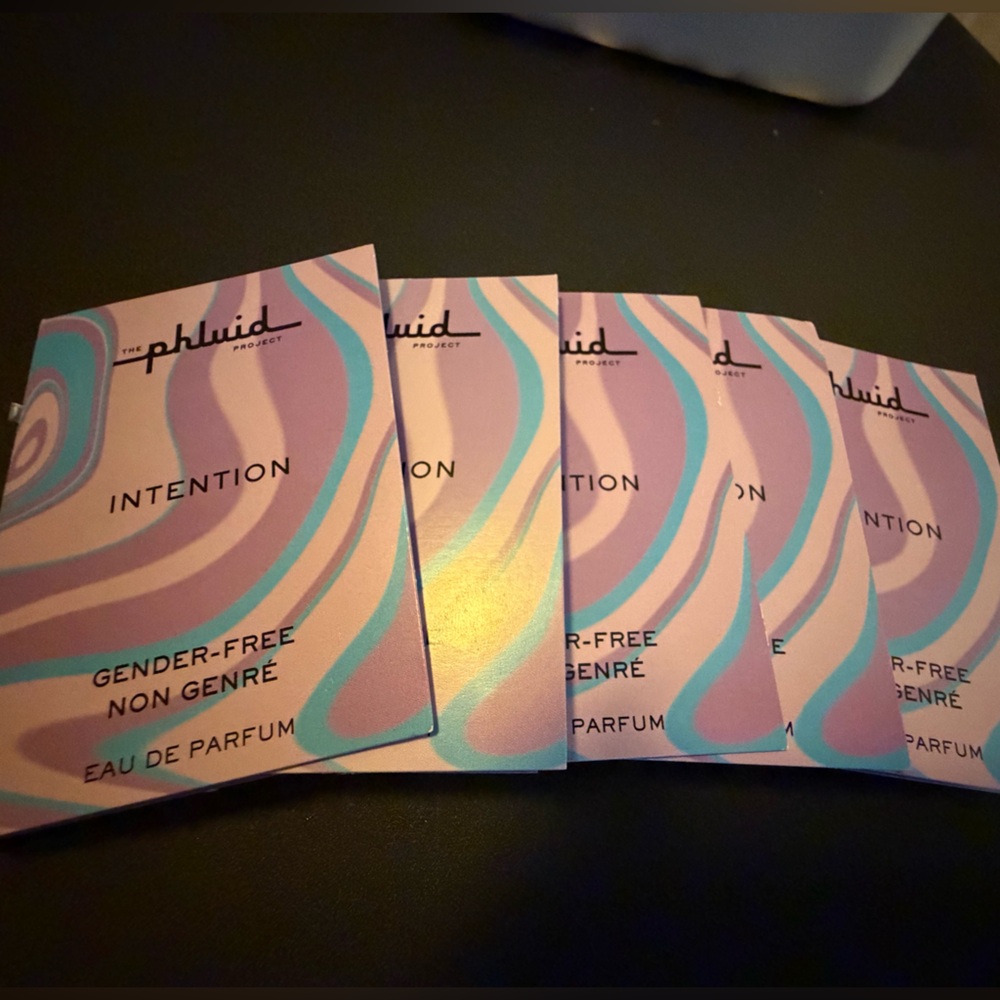 The Phluid Project INTENTION Eau de Parfum Sample Cards Lot of 5 Unisex